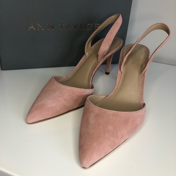 Ann Taylor Shoes - Ann Taylor Kelly Suede Slingback Pump size 8